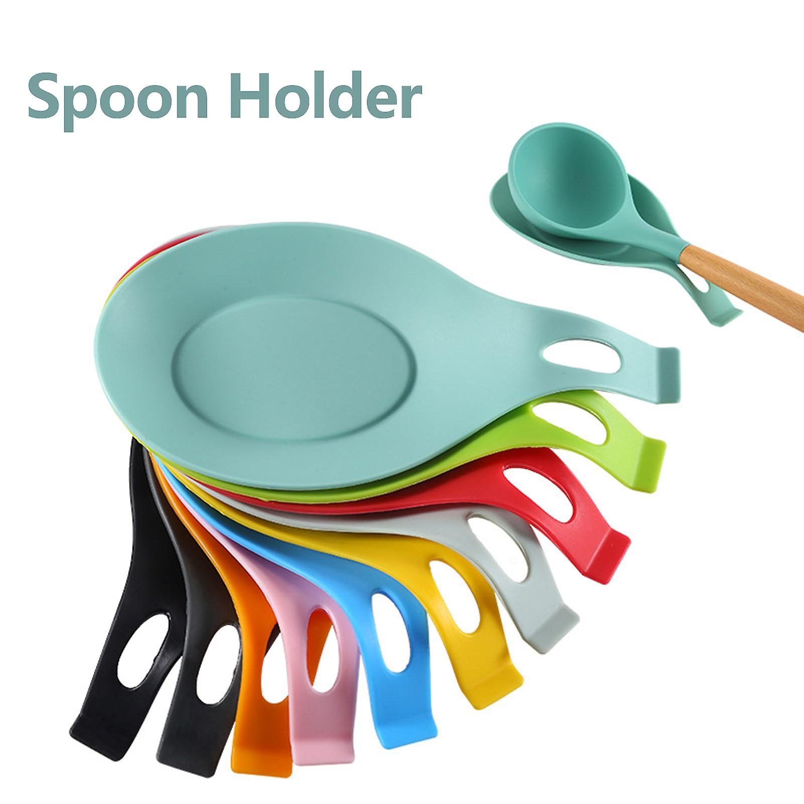 Silicone Kitchenware Insulation Spoon Holder Black