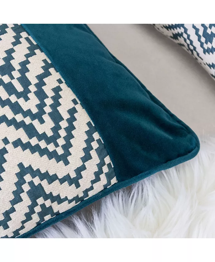 Homey Cozy Hannah Chevron Bow Throw Pillow