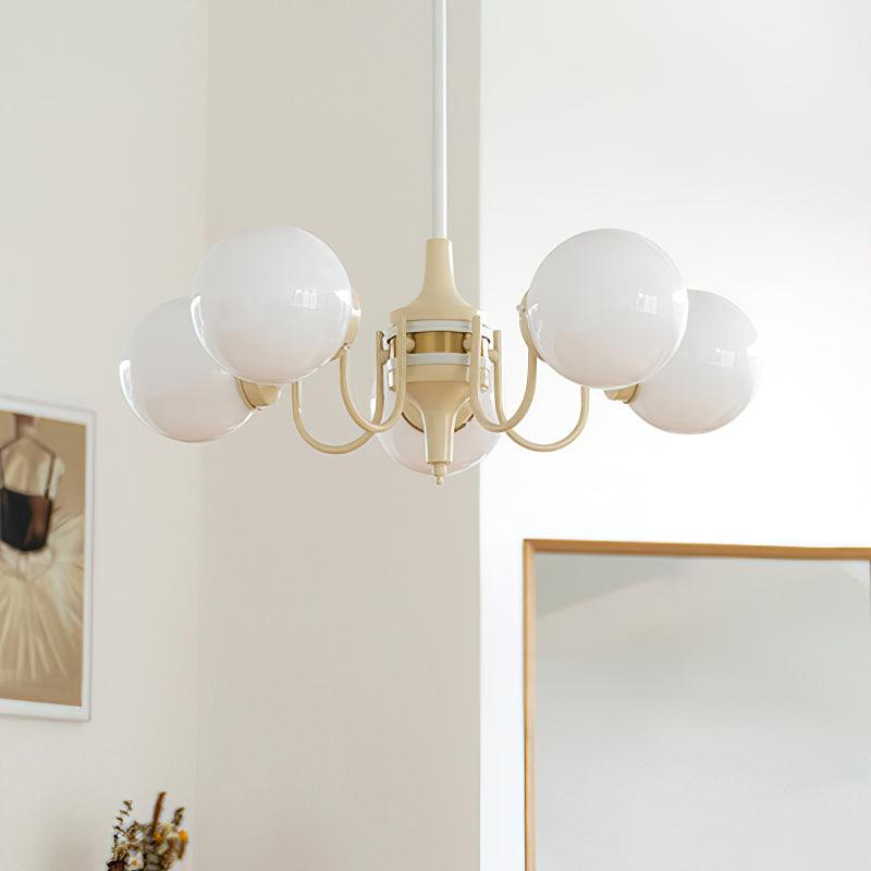 Cream Ball Chandelier