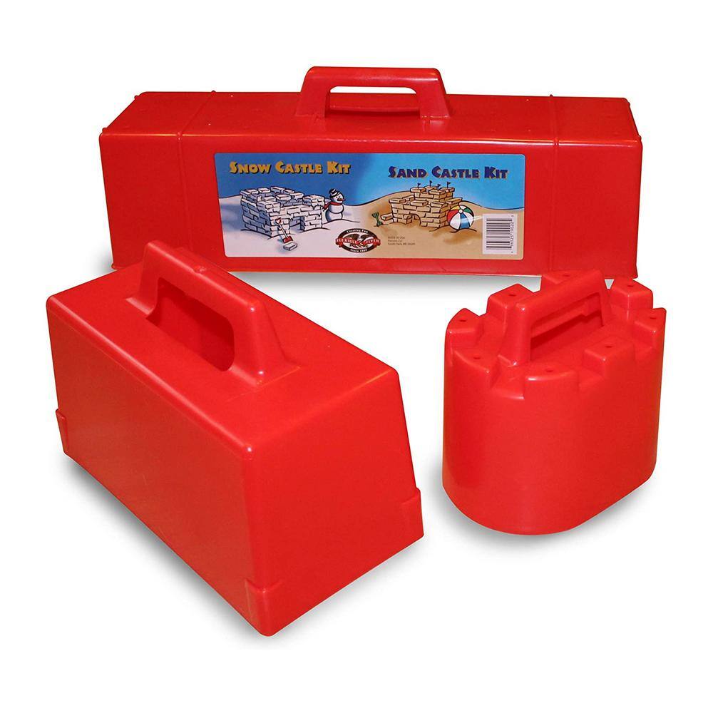 Flexible Flyer Snow and Sand Fort Building Kit with Block Brick and Castle Molds S20-Paricon