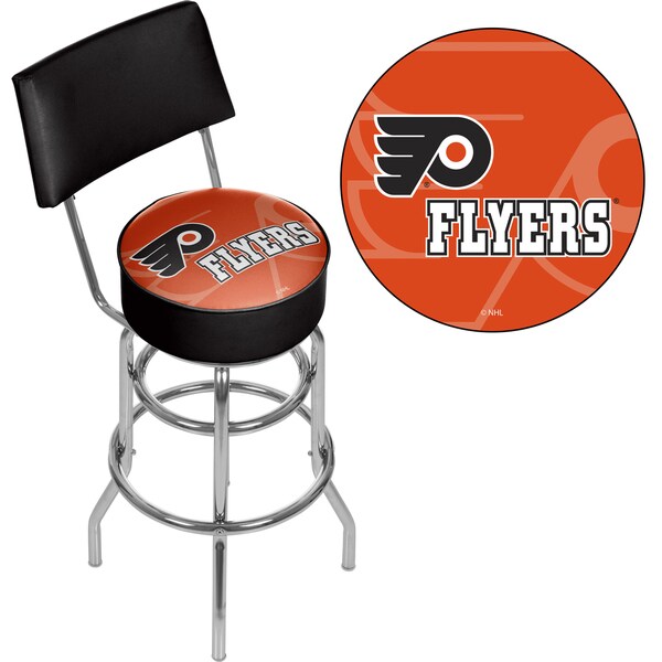 NHL Swivel Bar Stool with Back - Watermark