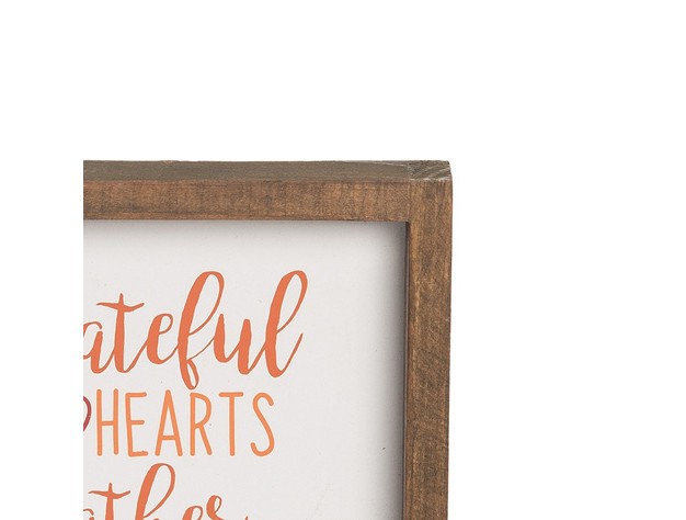 C amp f Home Grateful Hearts Wooden Thanksgiving Sitter Table Decoration