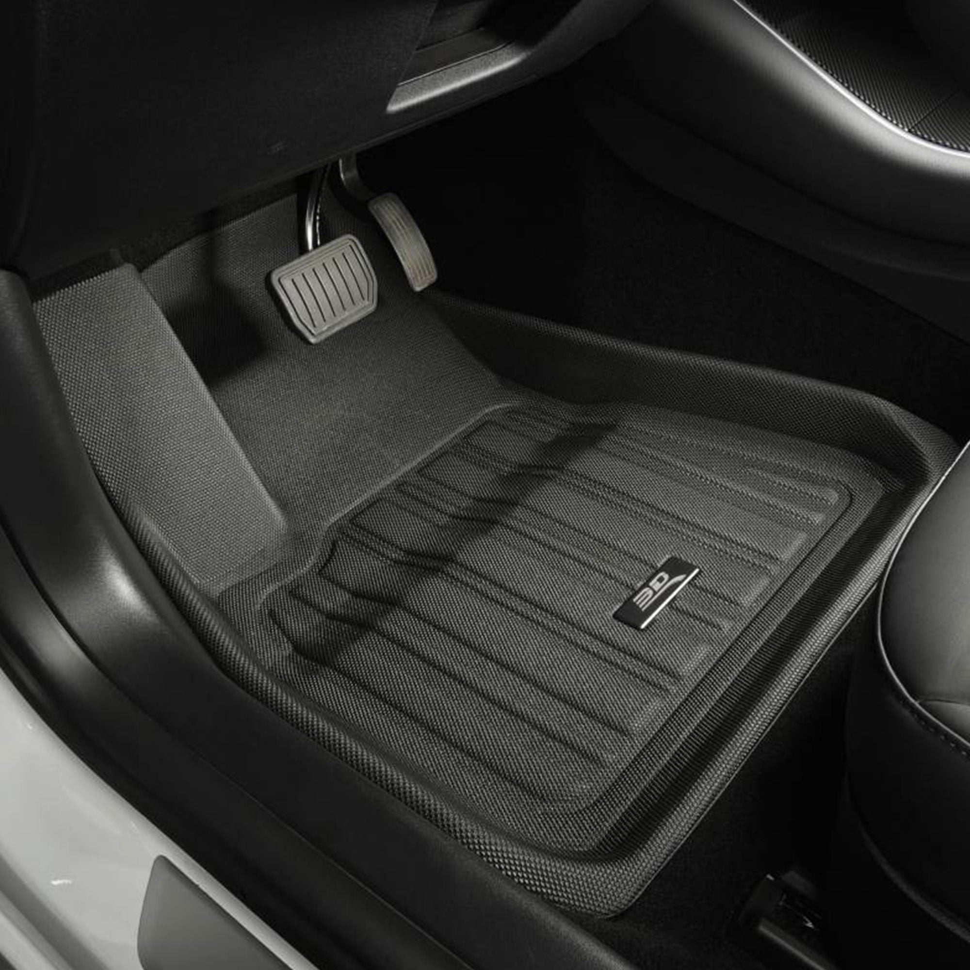 3D MAXpider Elitect Series Custom Floor Liner Set, 2021-23 Tesla Model Y, Black