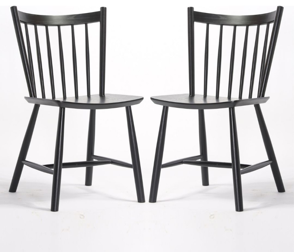 Elite Living Vincent  Set of 2  Solid Wood Dining Chairs   Midcentury   Dining Chairs   by Elite Living  Houzz