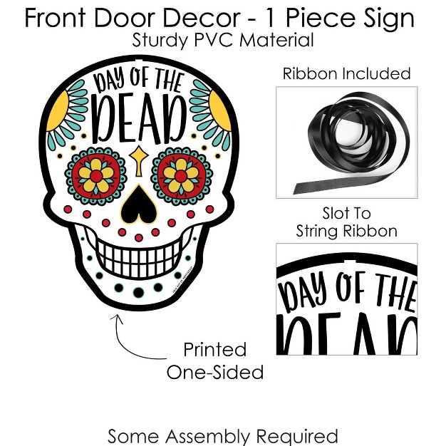 Big Dot Of Happiness Day Of The Dead Hanging Porch Sugar Skull Party Outdoor Decorations Front Door Decor 1 Piece Sign