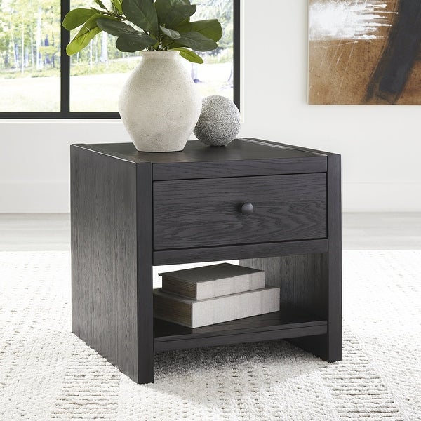 Signature Design by Ashley Foyland Black Square End Table - 24