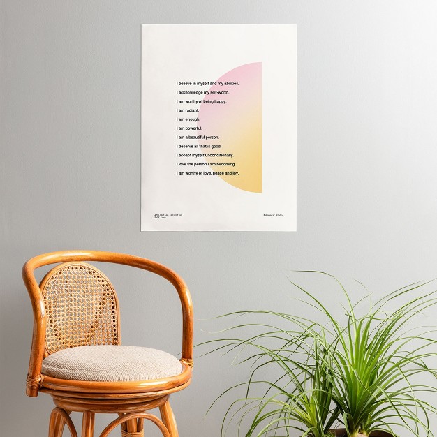 Bohomadic Studio Self Love Affirmations Positivity Poster Society6