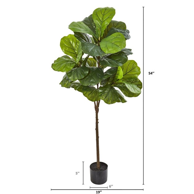 Nearly Natural 54-in Fiddle Leaf Artificial Tree (real Touch)