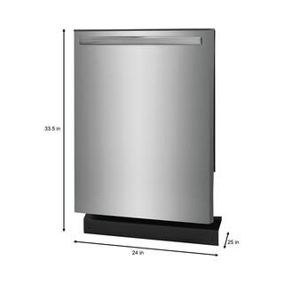 FRIGIDAIRE GALLERY 24 in. in Stainless Steel Built-In Tall Tub Dishwasher GDPH4515AF