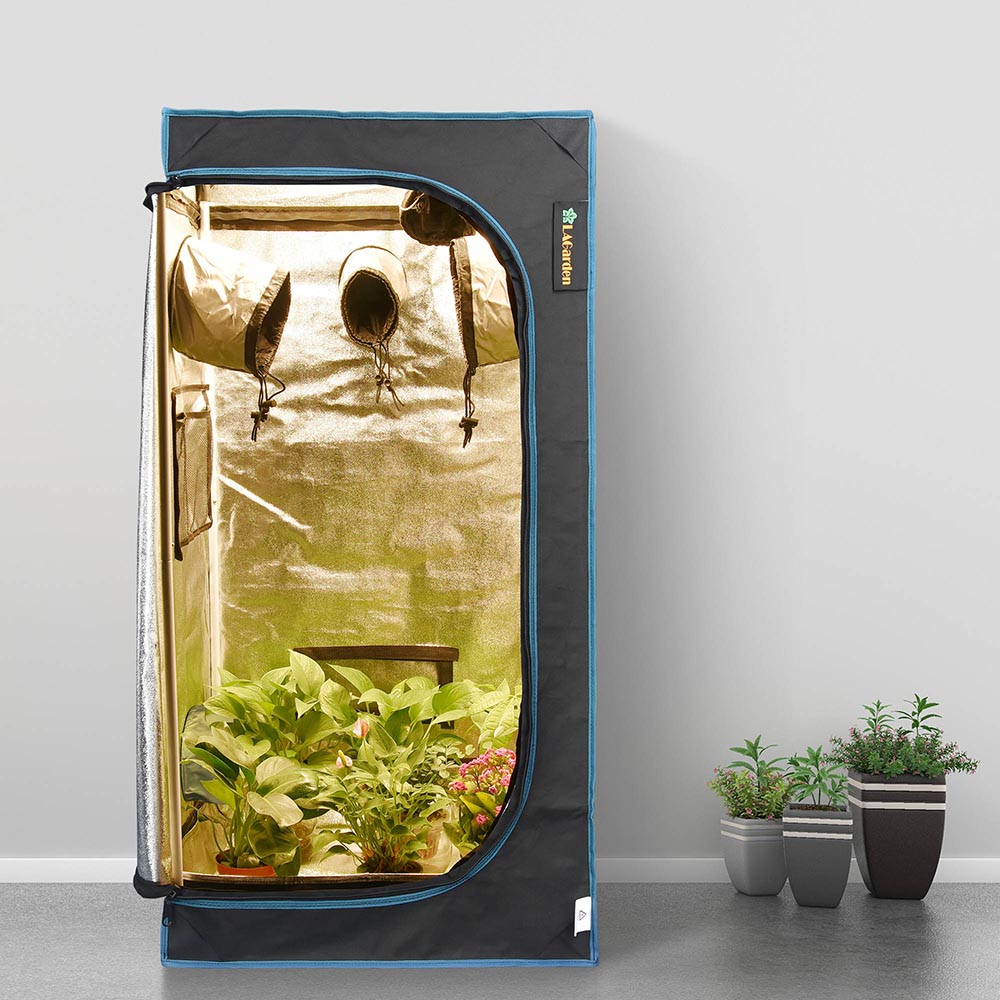 LAGarden 2x2 Grow Tent with Shovel Indoor Grow Room 24x24x48