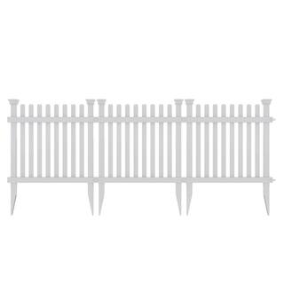 Zippity Outdoor Products Roger Rabbit 2 ft. x 2 ft. White Picket Vinyl Fence Panel Kit (3 Pack) ZP19056