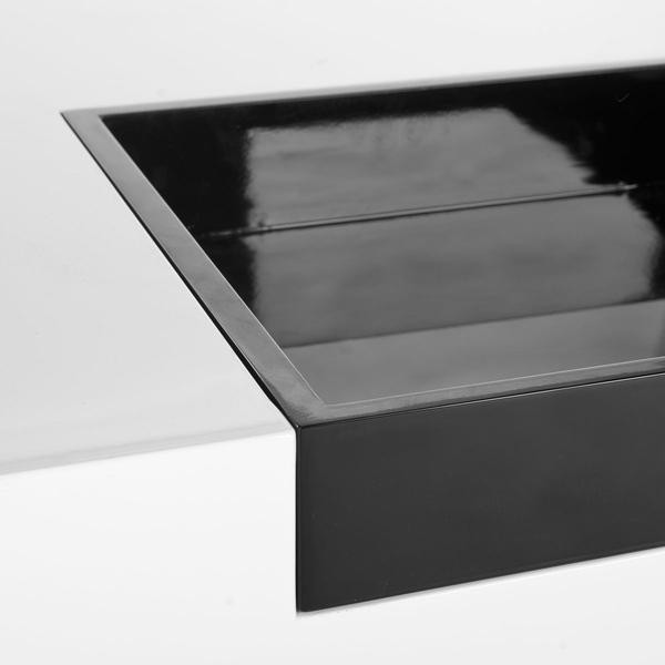 Charles Coffee Table White/ Black   Contemporary   Coffee Tables   by Peachtree Fine Furniture  Houzz