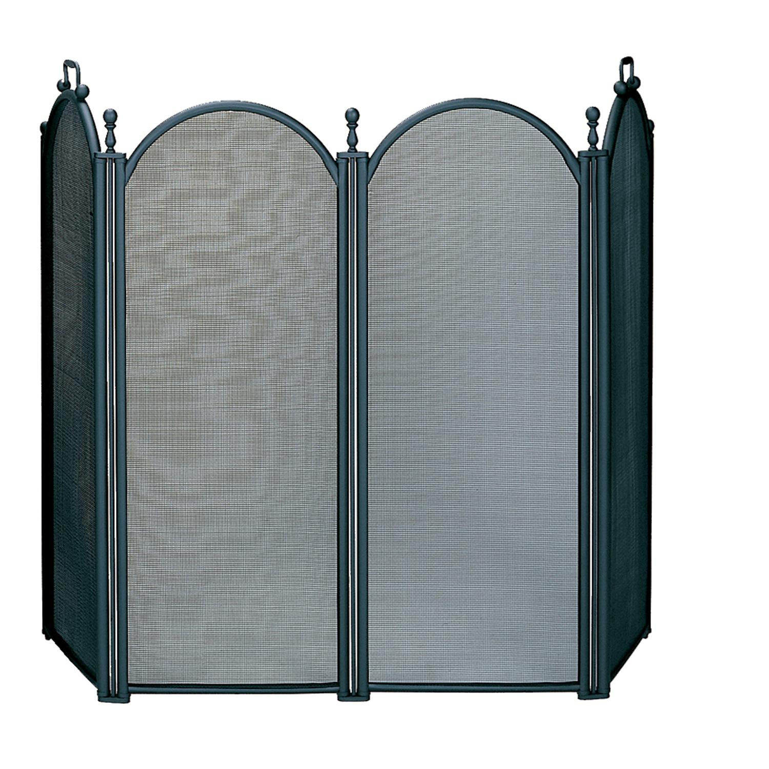 Uniflame 4 Panel Deluxe Plated Woven Mesh Fireplace Screen