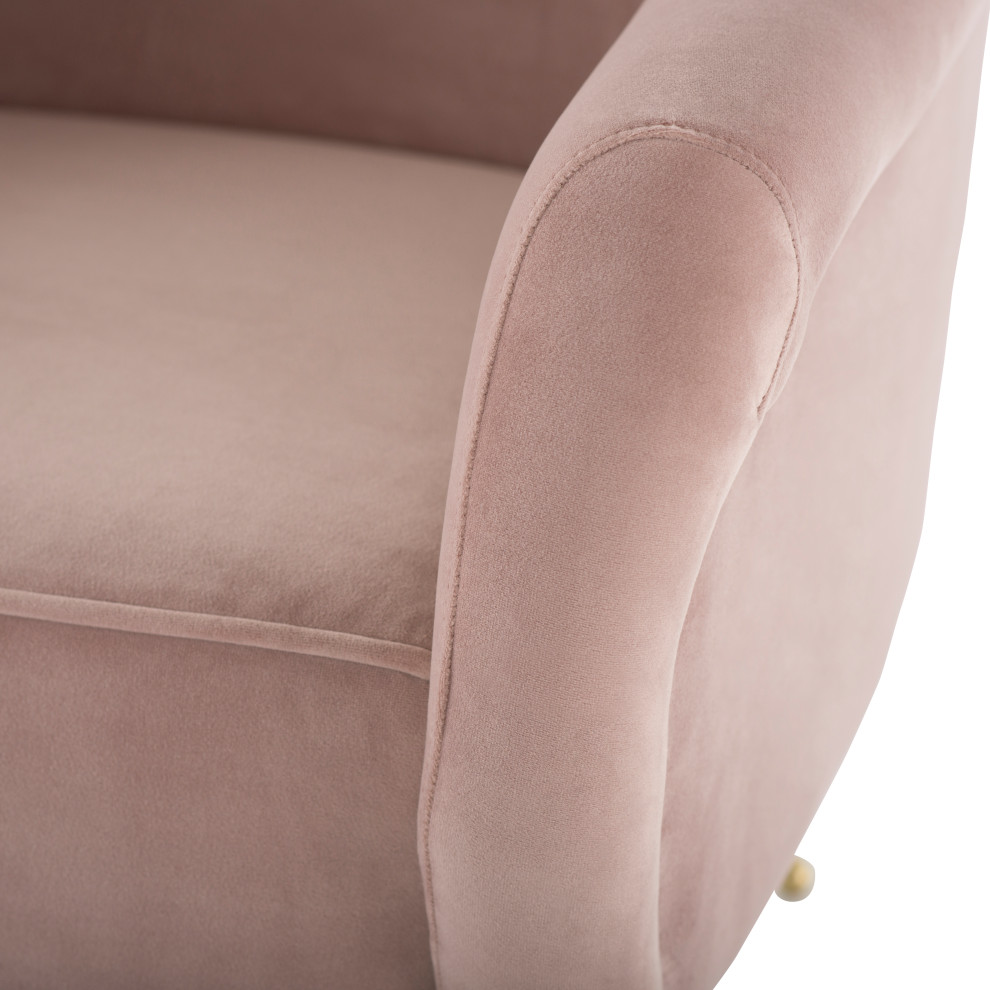 Lucie Blush Occasional Chair   Midcentury   Armchairs And Accent Chairs   by HedgeApple  Houzz