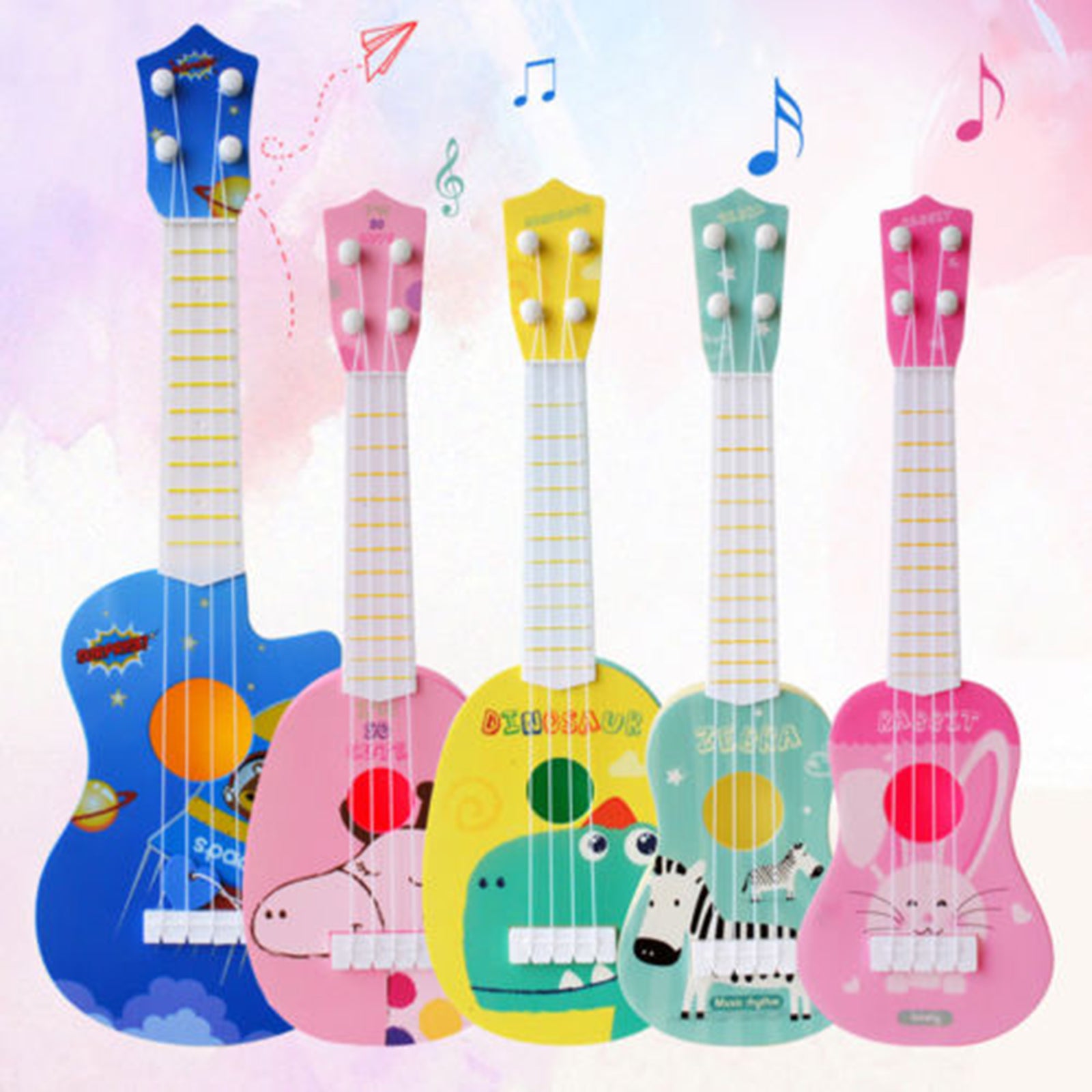 Liliz Toddler Kid's Musical Guitar Cute Cartoon Animal Print Mini Ukulele Educational Play Toys