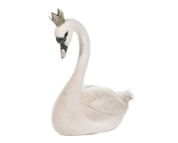 13 White Swan With Crown