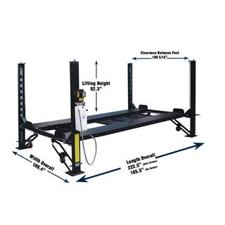 TUXEDO 4-Post Automotive Deluxe Extended Storage Car Lift 8000 lb. Capacity Heavy Duty FP8K-DX-XLT