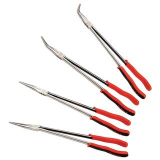 SUNEX TOOLS 16 in. Extra Long Reach Needle Nose Pliers Set (4-Piece) 3706V