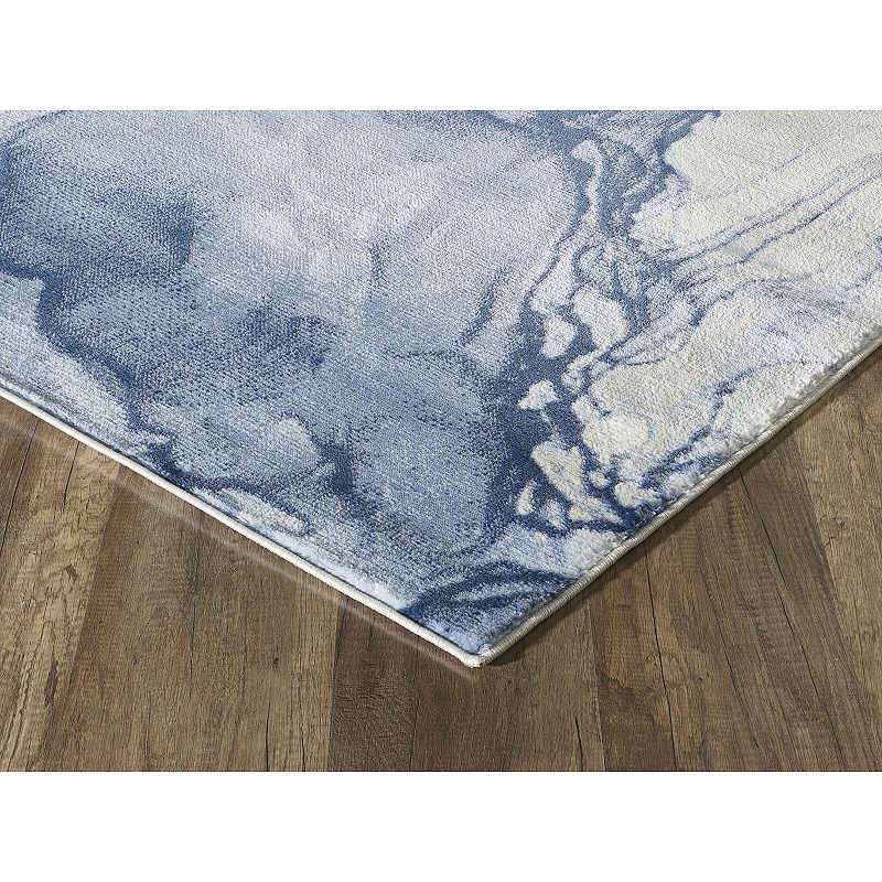 Abani Arto ART140A Abstract Liquid Marble Blue Area Rug