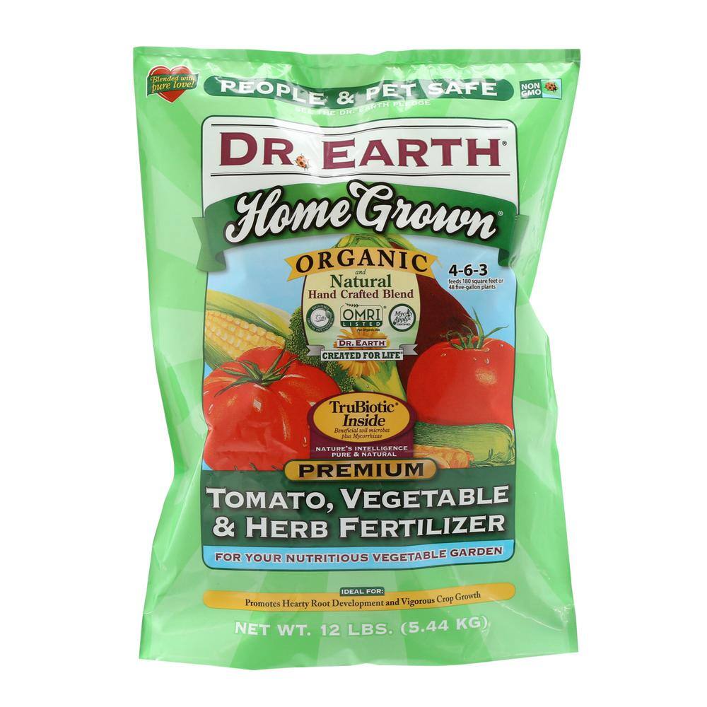 DR. EARTH 12 lb. 180 sq. ft. Organic Home Grown Tomato Vegetable and Herb Dry Fertilizer 711