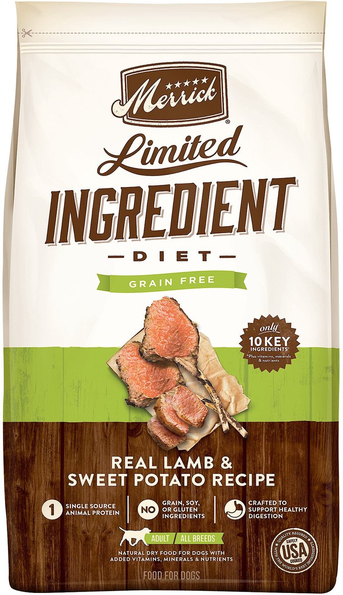 Merrick Limited ingredients Lamb And Sweet Potato Grain Free Dry Dog F