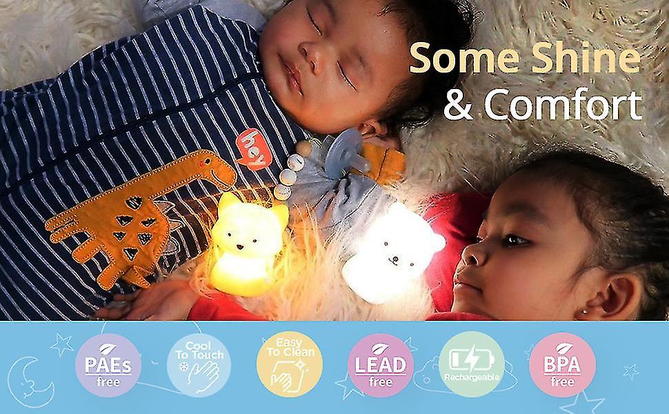 Someshine Kids Night Light - Rechargeable Cloud Nursery Night Light With Auto-off Timer，safe And Durable Kawaii Lamp And Glowing Companion For Ba