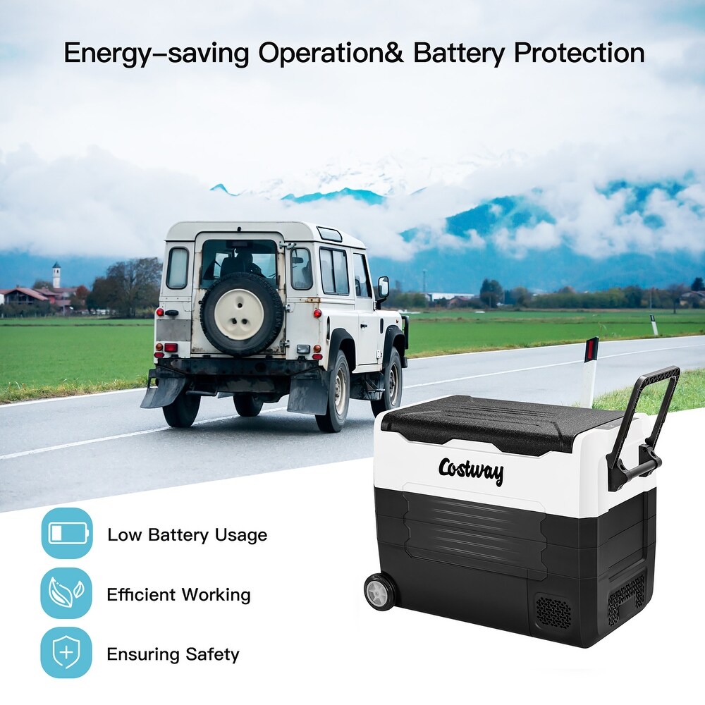 Costway 58 Quarts Car Refrigerator Portable RV Freezer Dual Zone w/   See details