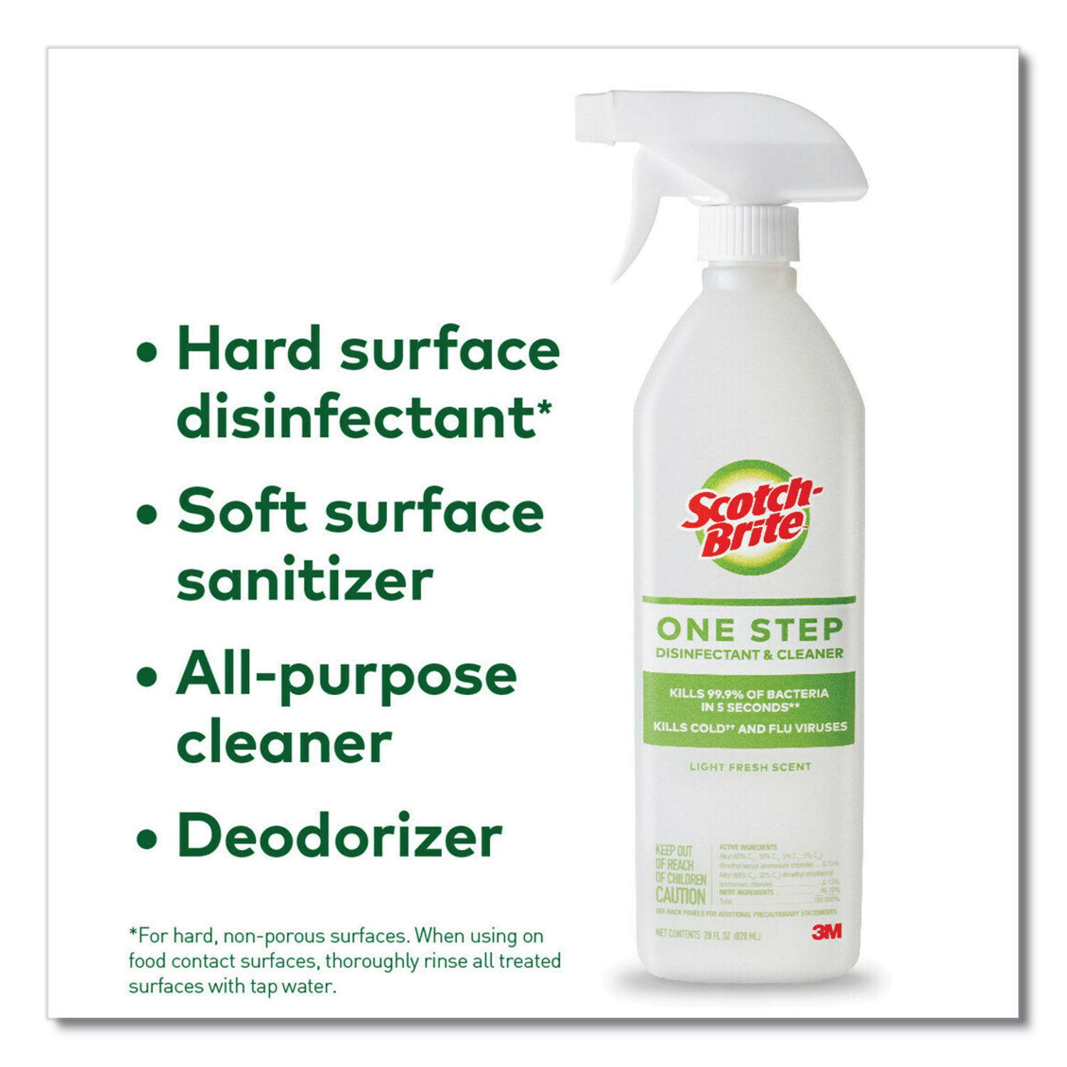 One Step Disinfectant and Cleaner by Scotch-Briteandtrade; MMMSB1STPRTU