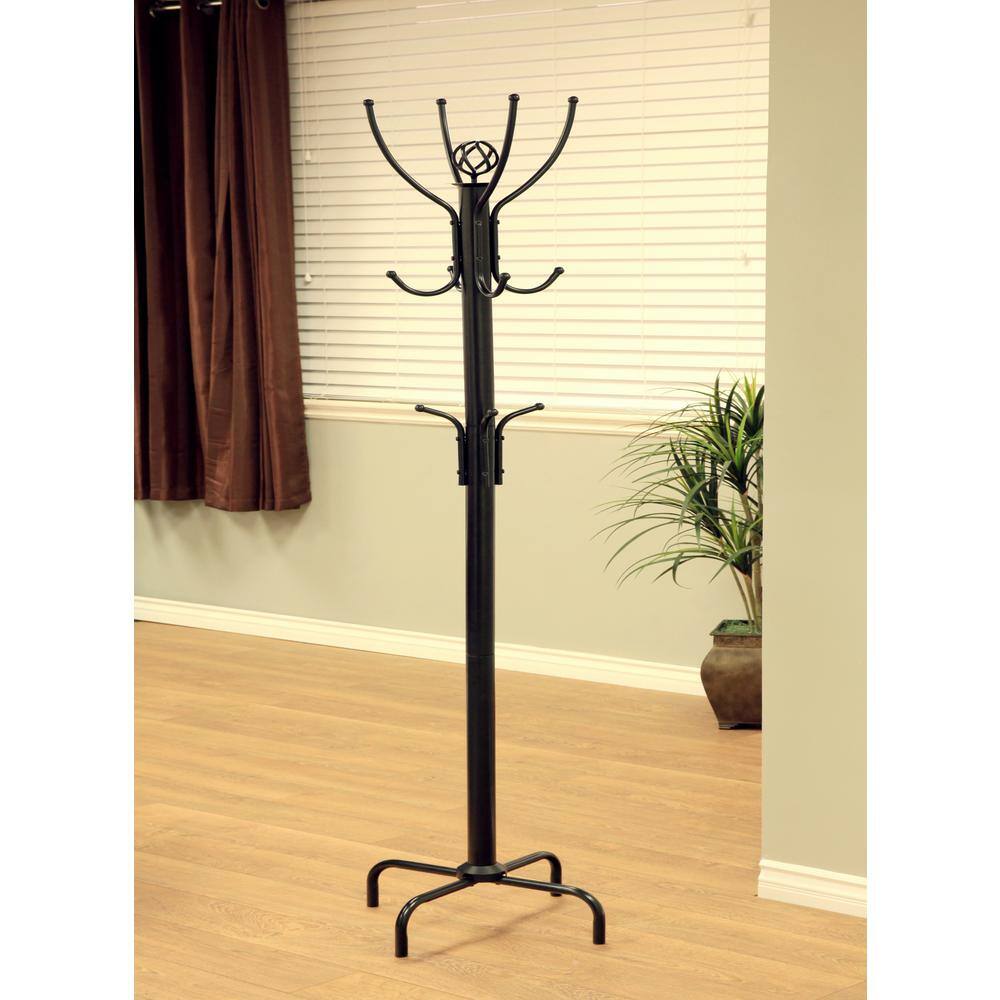 Homecraft Furniture Black 8-Hook Coat Rack CR002