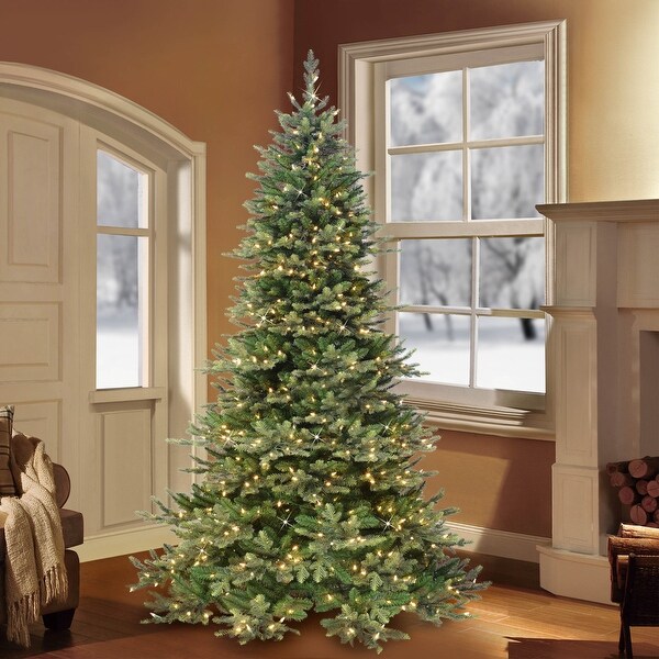 Puleo International 7.5 ft. PreLit Royal Majestic Douglas Fir Downswept Artificial Christmas Tree