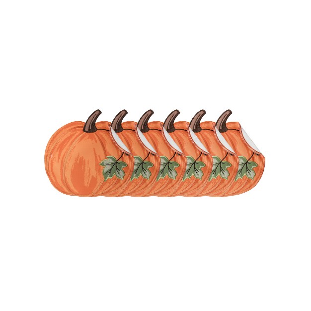 C amp f Home Shape Pumpkin Placemat Set Of 6