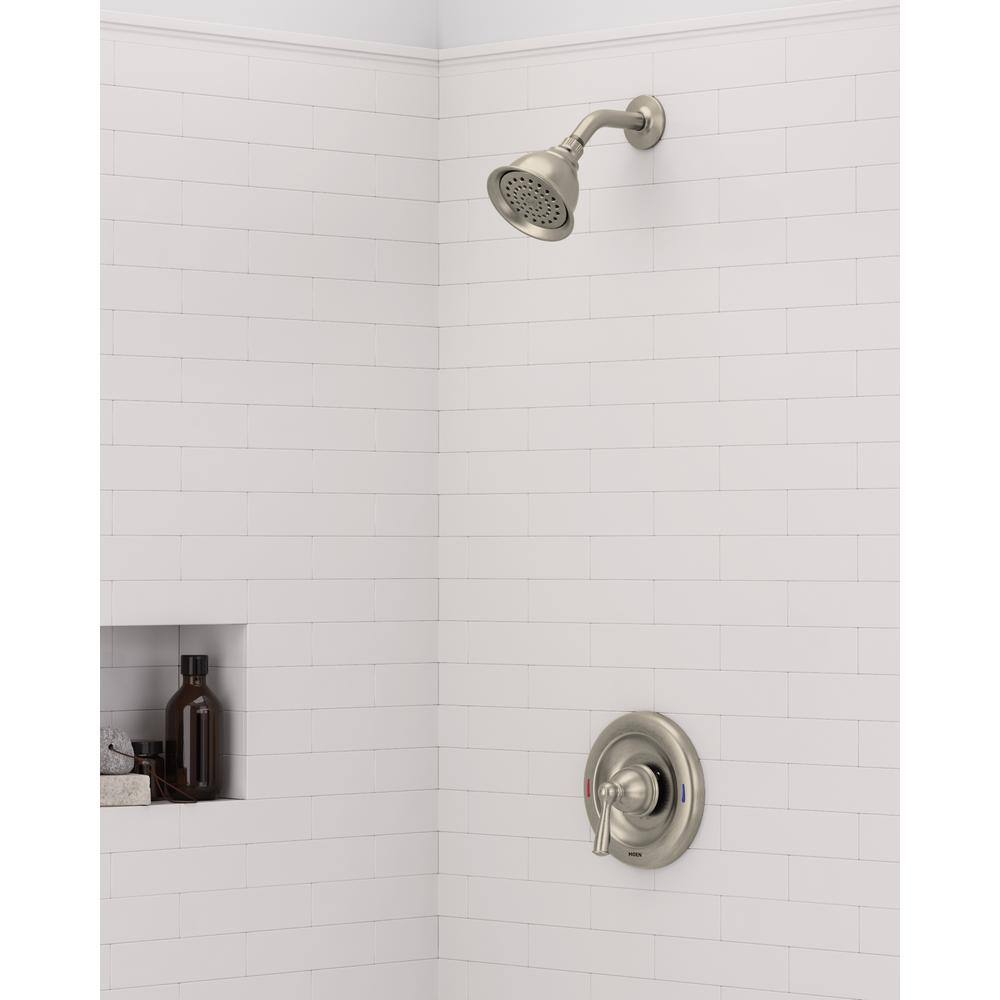 MOEN Banbury Single-Handle 1-Spray 1.75 GPM Tub and Shower Faucet in Spot Resist Brushed Nickel (Valve Included) 82910SRN