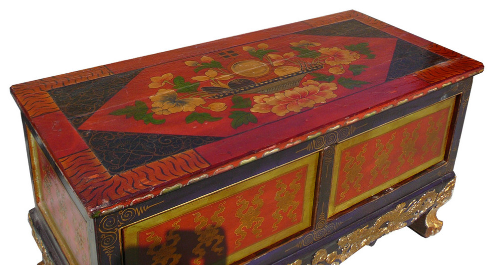 Chinese Tibetan Golden Craw Legs Low Coffee Table Hcs975   Asian   Coffee Tables   by Golden Lotus Antiques  Houzz