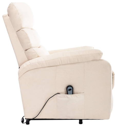 vidaXL Power Lift Recliner Electric Lift Chair for Elderly Dark Brown Fabric   Massage Chairs   by vidaXL LLC  Houzz