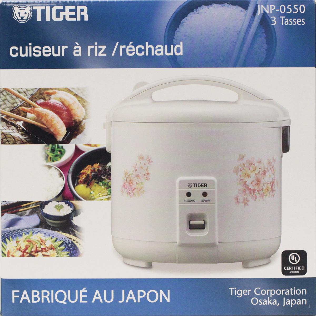 Tiger 3 Cup Floral White Rice Cooker and Warmer