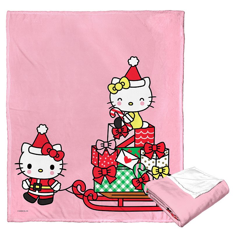 Hello Kitty Sweet Lil Sleigh Throw Blanket