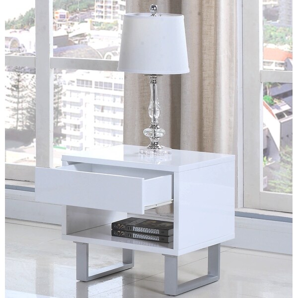 Modern Design Glossy White Living Room Table Collection