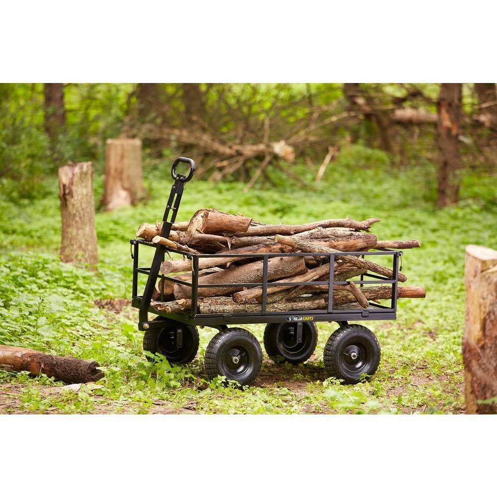 GORILLA CARTS 1200 lb. Heavy-Duty Steel Utility Cart GOR1200-COM