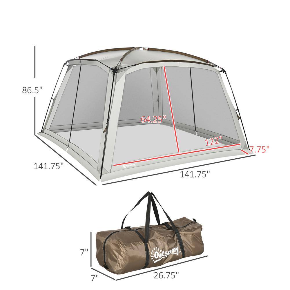 Outsunny 8-Person UV 50 Plus Screen Tent A20-327V00WT