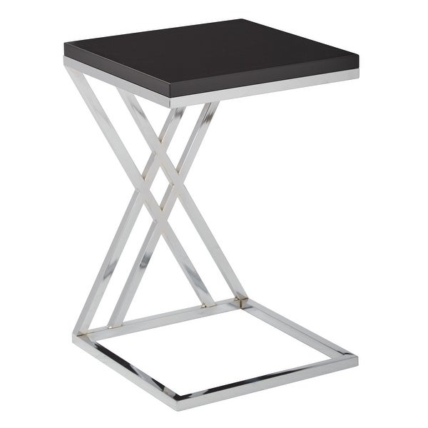 Wall Street Side Table in Chrome Finish