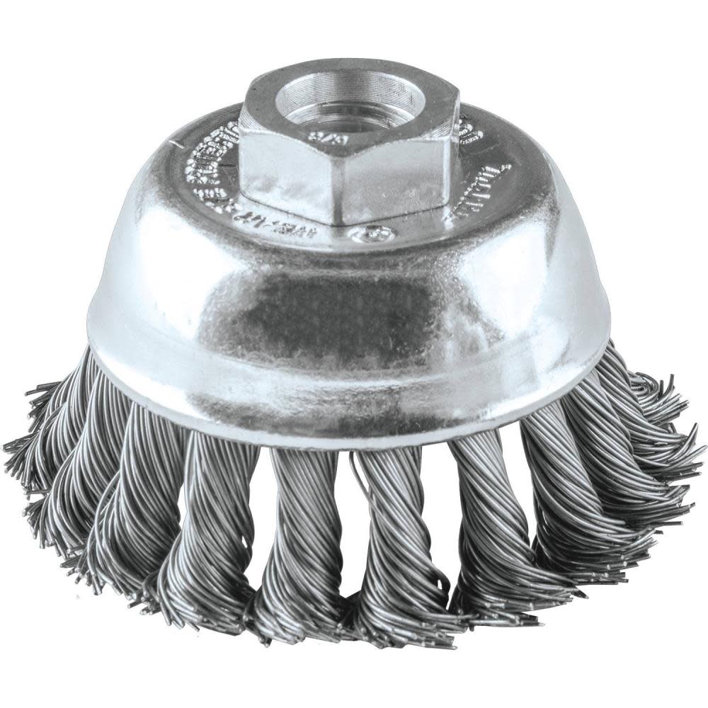 2-3/4 Knot Wire Cup Brush， 5/8-11 ;