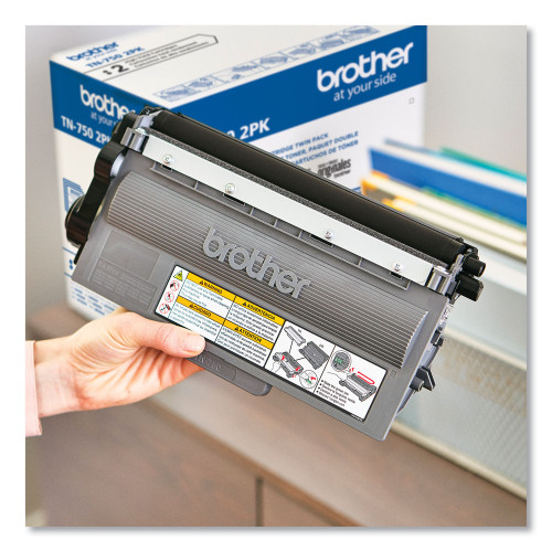 Brother TN750 High-Yield Toner， 8，000 Page-Yield， Black