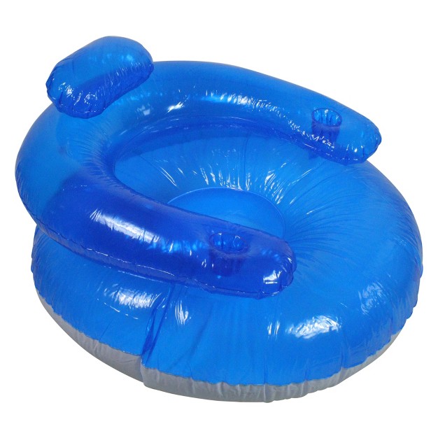 Inflatable Transparent 1 person Swimming Pool Bubble Chair Blue white