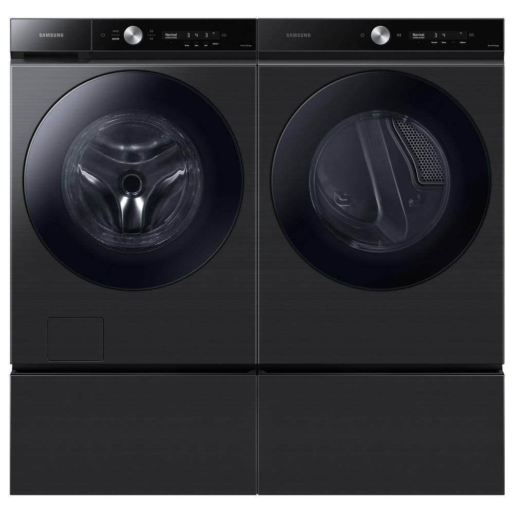  Bespoke 5.3 cu. ft. Ultra-Capacity Smart Front Load Washer in Brushed Black with Super Speed Wash and AI Smart Dial WF53BB8700AV