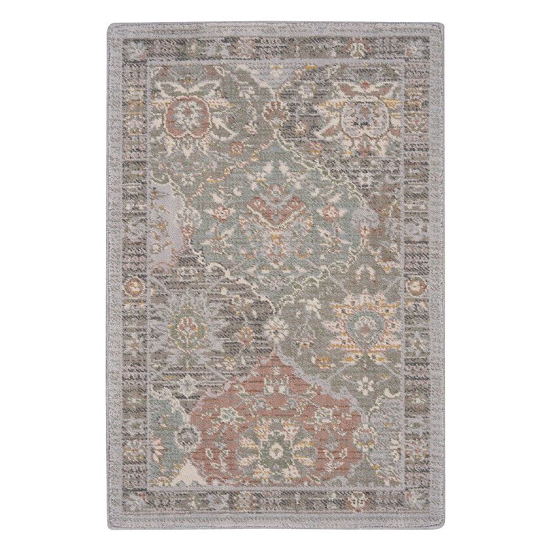 Nourison Parisa Floral Mosaic Wool Indoor Rug