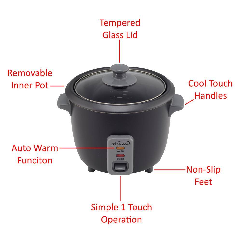 Brentwood 4-Cup Rice Cooker in Black 985115101M