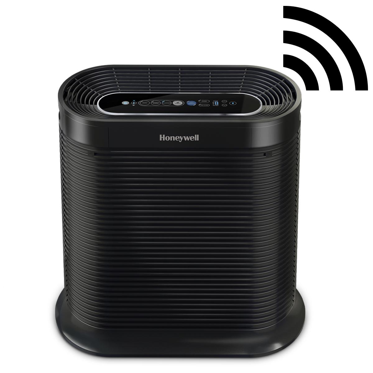 Honeywell HEPA Air Purifier， Bluetooth Smart for Extra Large Rooms (465 sq.ft)， HPA8350B， Black