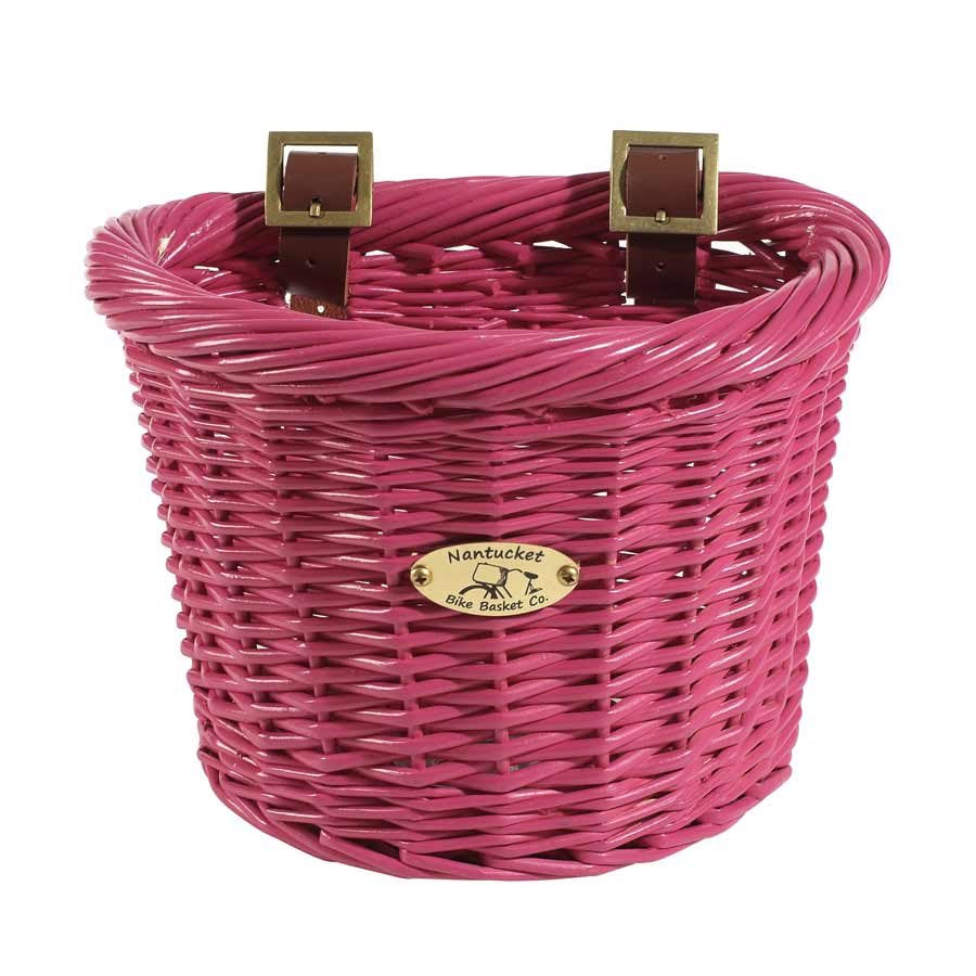 Nantucket Bicycle Basket Co. Gull and Buoy (Child D-Shape， Pink)