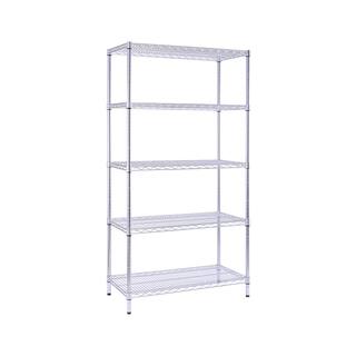 mzg 5 Tier Commercial Chrome Shelving Unit 18 in. x 36 in. x 72 in. U4590180OIBH513KC