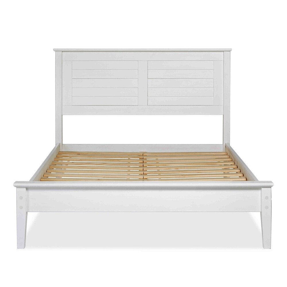 Grain Wood Furniture Greenport Louvered Solid Wood Platform Bed